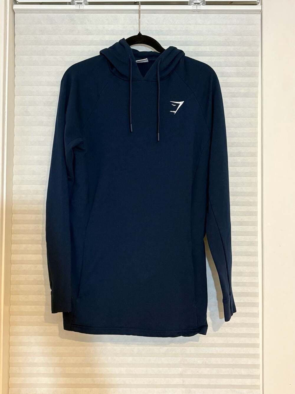 Gymshark Hoodie Size S Navy Blue Crest Pullover